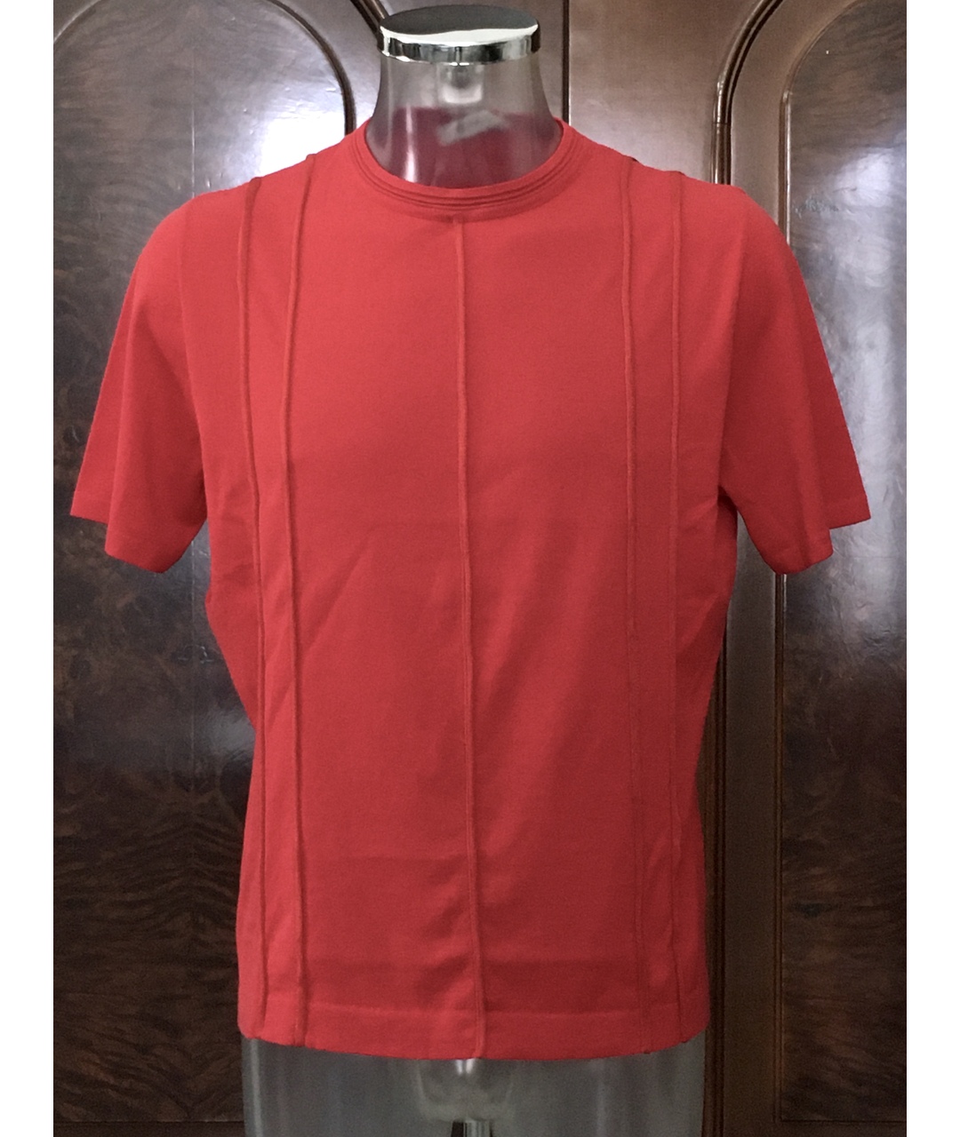 BILANCIONI Красная хлопковая футболка, фото 8