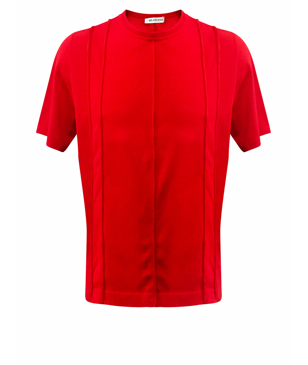 BILANCIONI Красная хлопковая футболка, фото 1