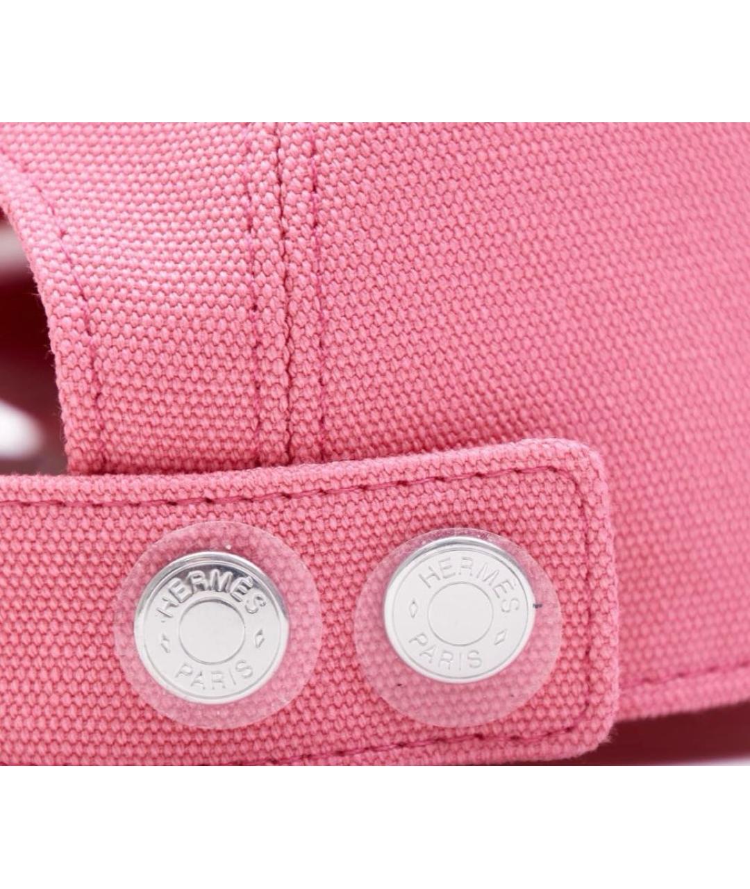HERMES PRE-OWNED Розовая хлопковая кепка, фото 3