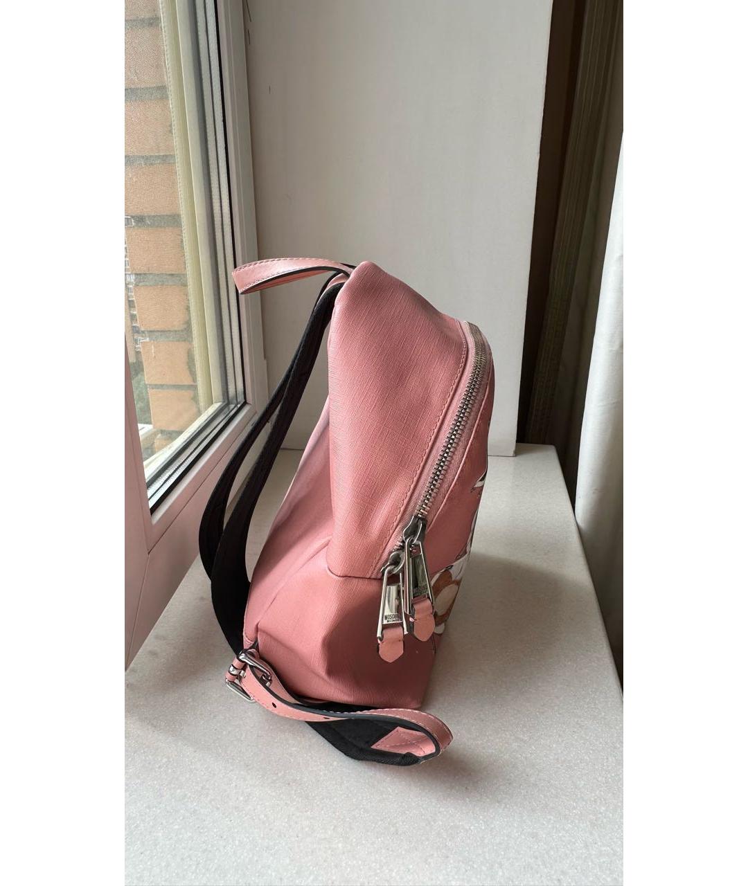 MOSCHINO Розовый рюкзак, фото 3