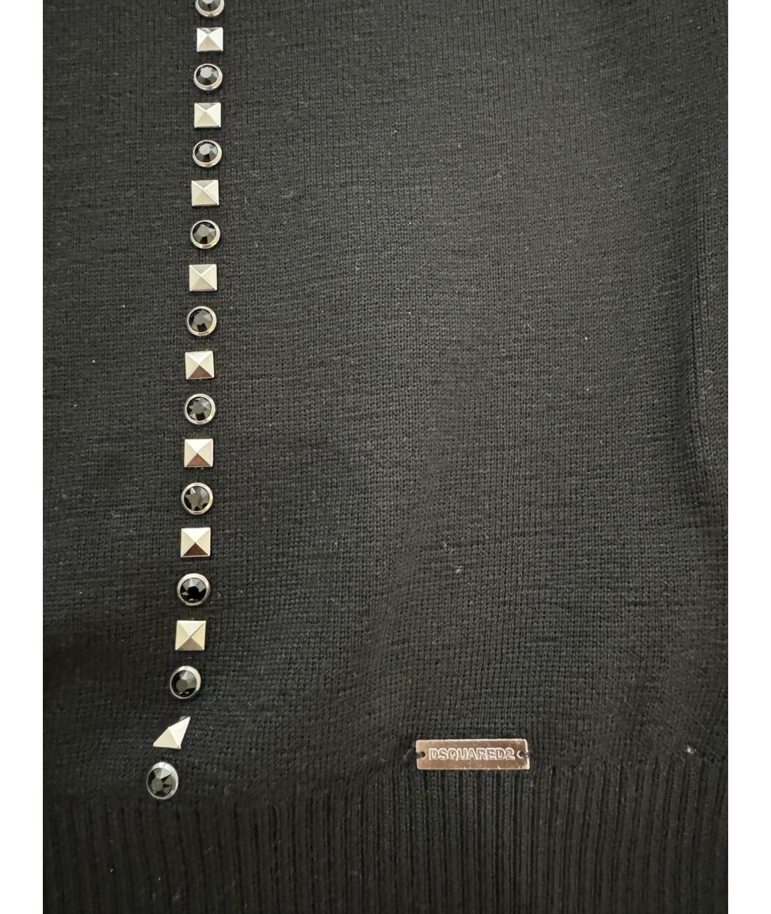 DSQUARED2 Черный шерстяной джемпер / свитер, фото 2