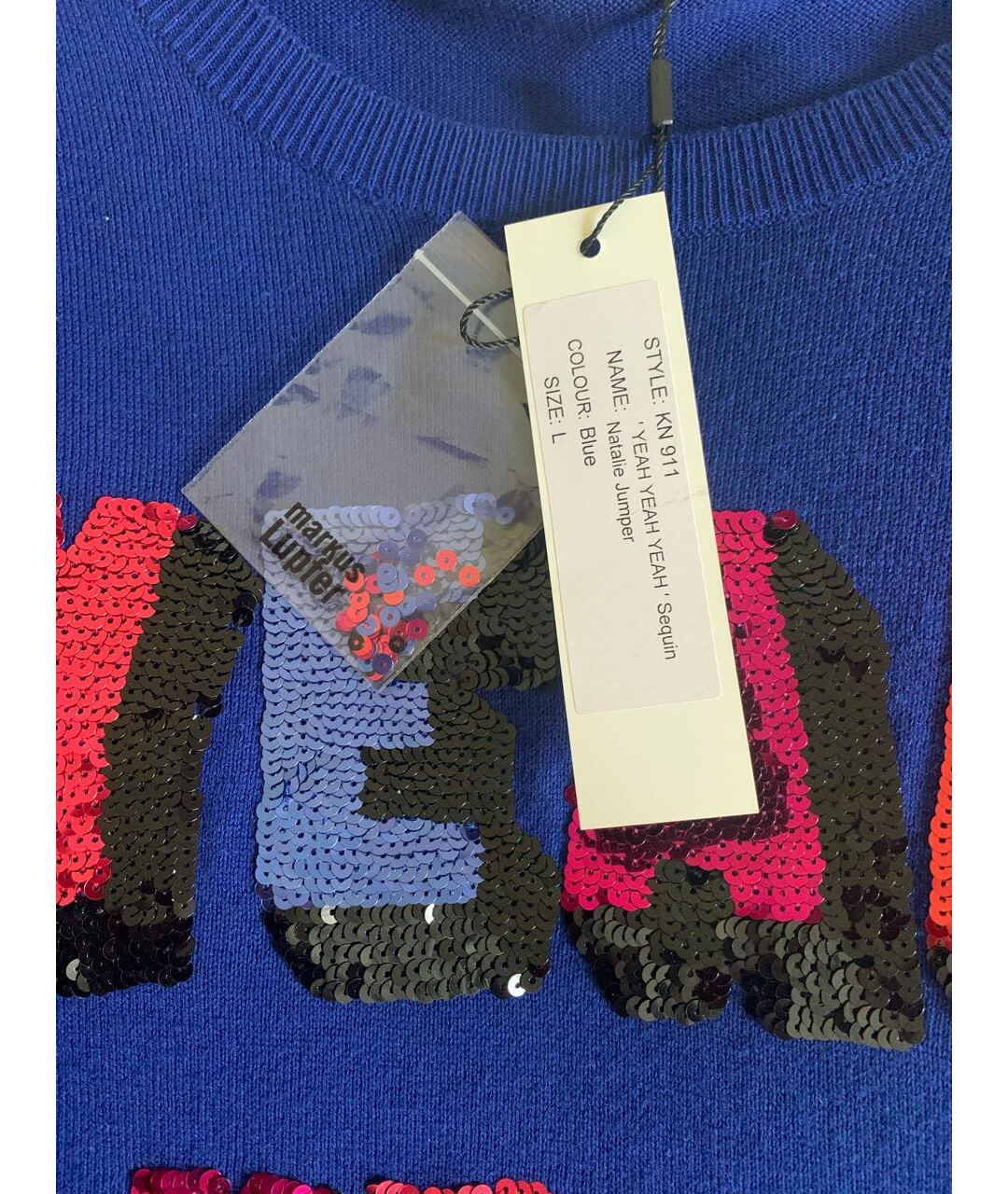 MARKUS LUPFER Синий хлопковый джемпер / свитер, фото 4
