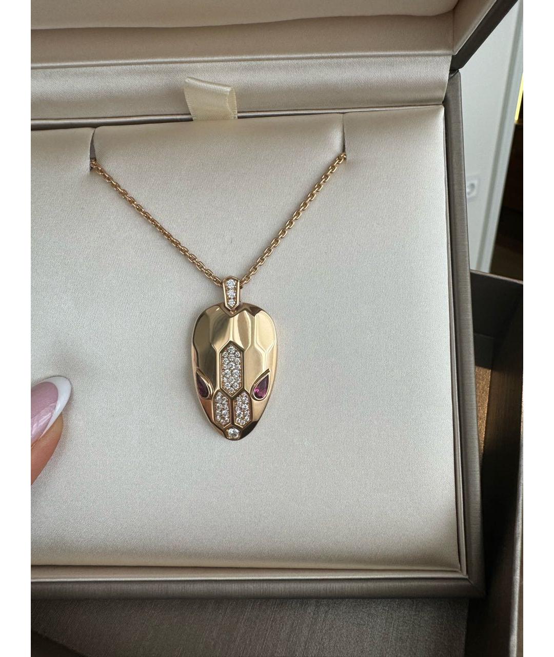 BVLGARI Золотое колье из розового золота, фото 9