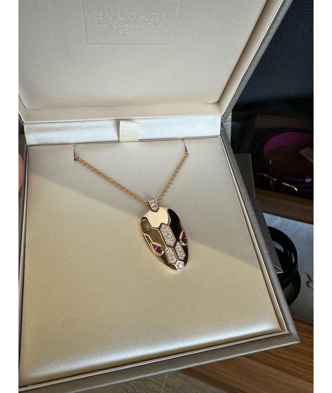 BVLGARI Золотое колье из розового золота, фото 8