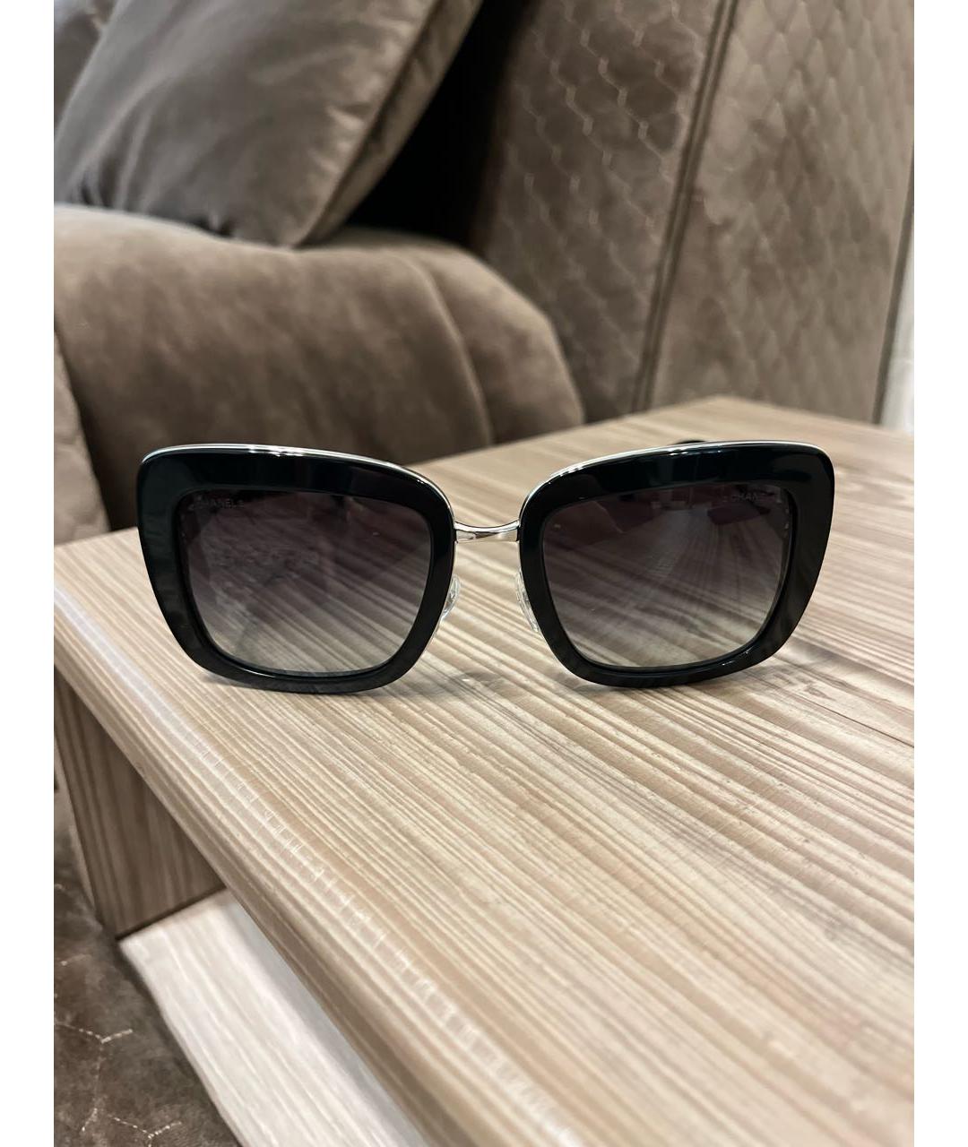 CHANEL PRE-OWNED Черные солнцезащитные очки, фото 9