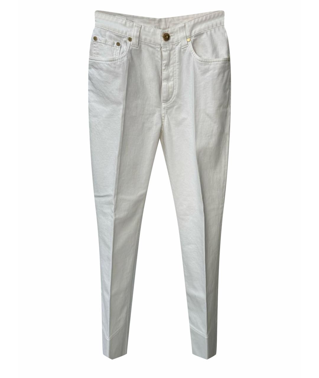 BRUNELLO CUCINELLI Белые прямые джинсы, фото 1