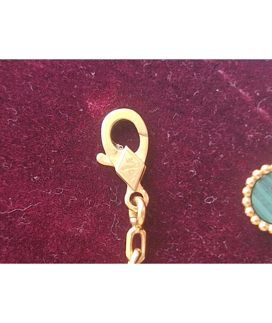 VAN CLEEF & ARPELS Зеленый браслет из желтого золота, фото 3