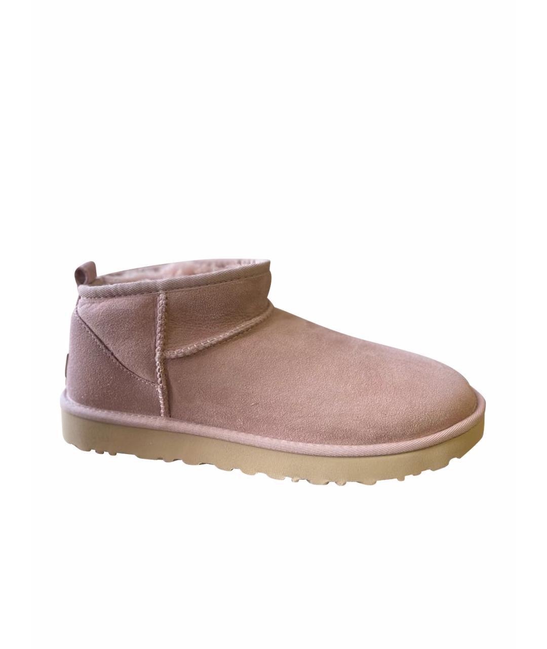 UGG AUSTRALIA Розовые замшевые брогги и оксфорды, фото 1