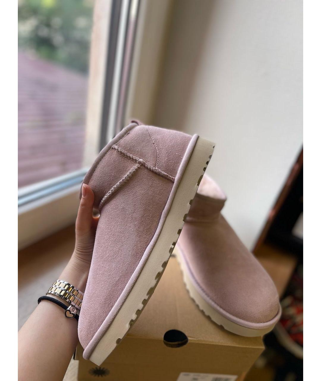 UGG AUSTRALIA Розовые замшевые брогги и оксфорды, фото 7