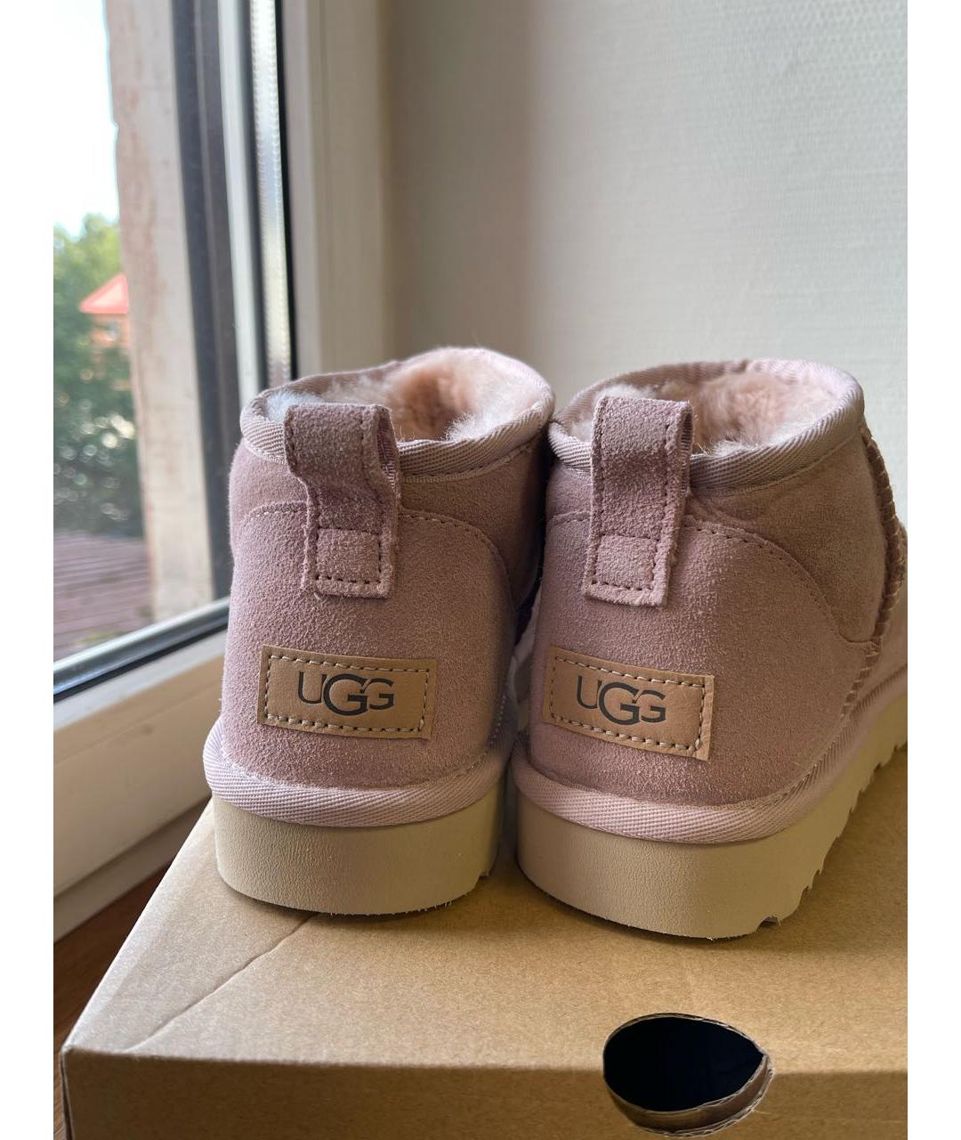 UGG AUSTRALIA Розовые замшевые брогги и оксфорды, фото 3