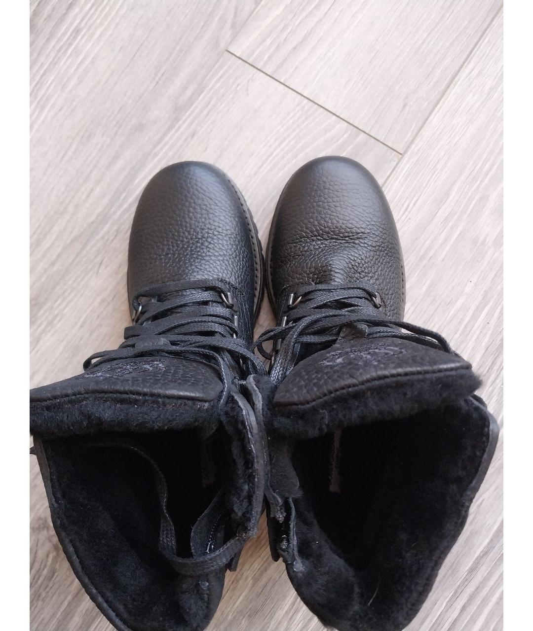 DOLCE&GABBANA Черные кожаные ботинки, фото 3