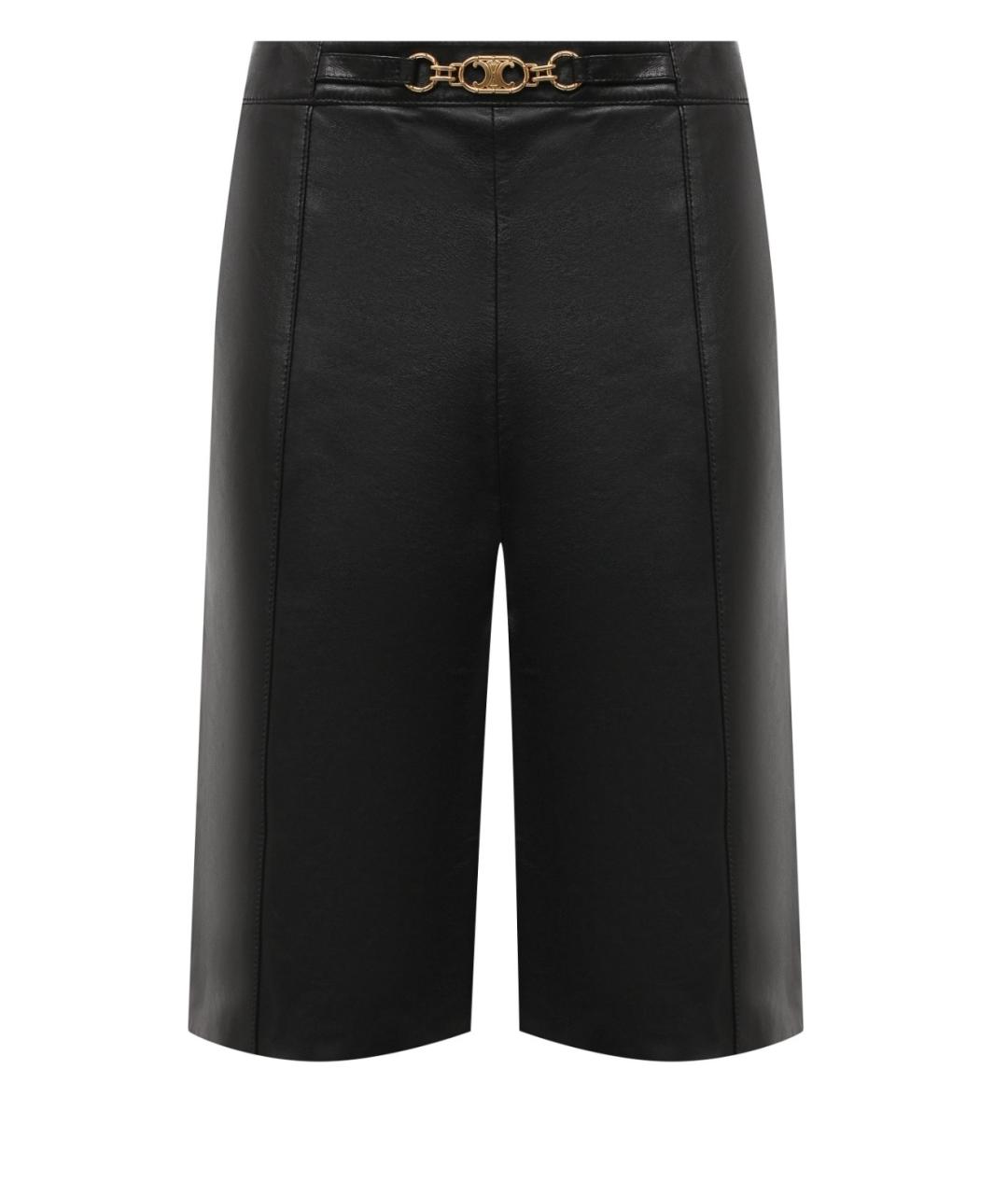 CELINE Черные кожаные шорты, фото 1