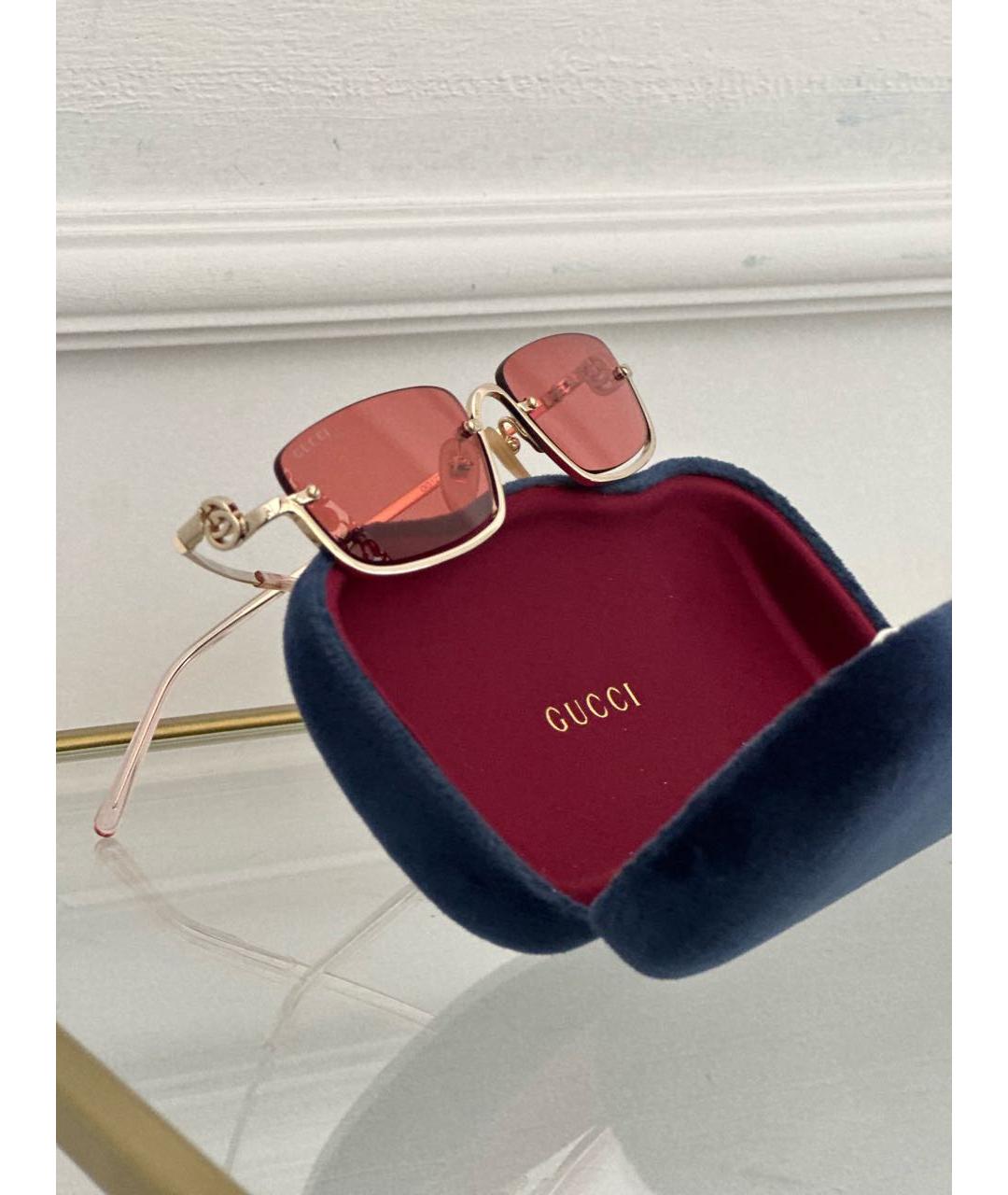 GUCCI Розовые солнцезащитные очки, фото 3