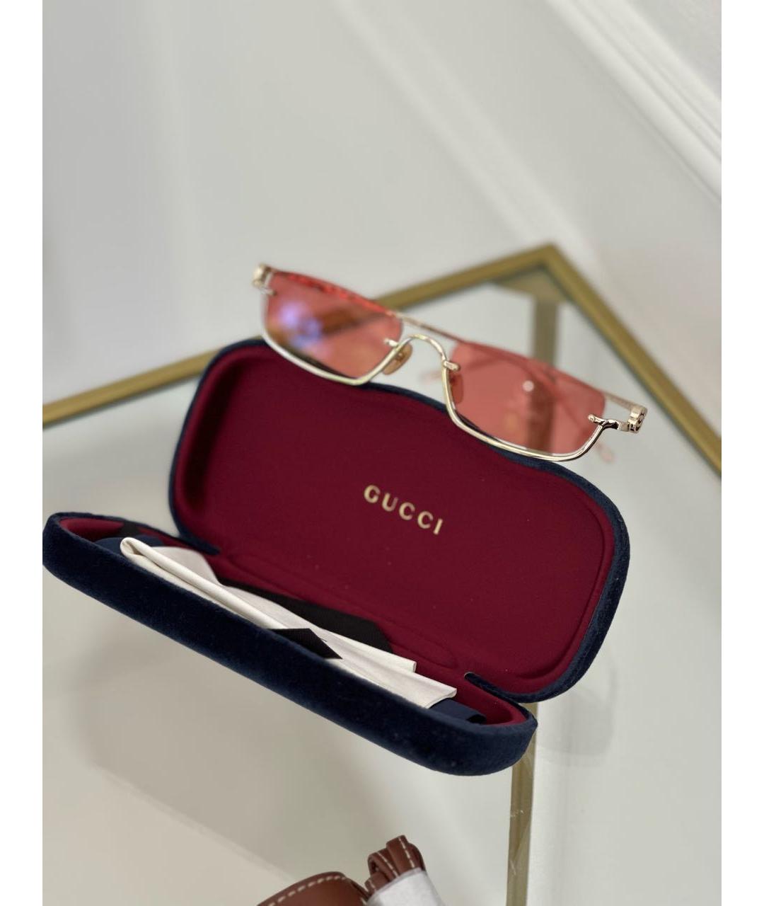 GUCCI Розовые солнцезащитные очки, фото 4