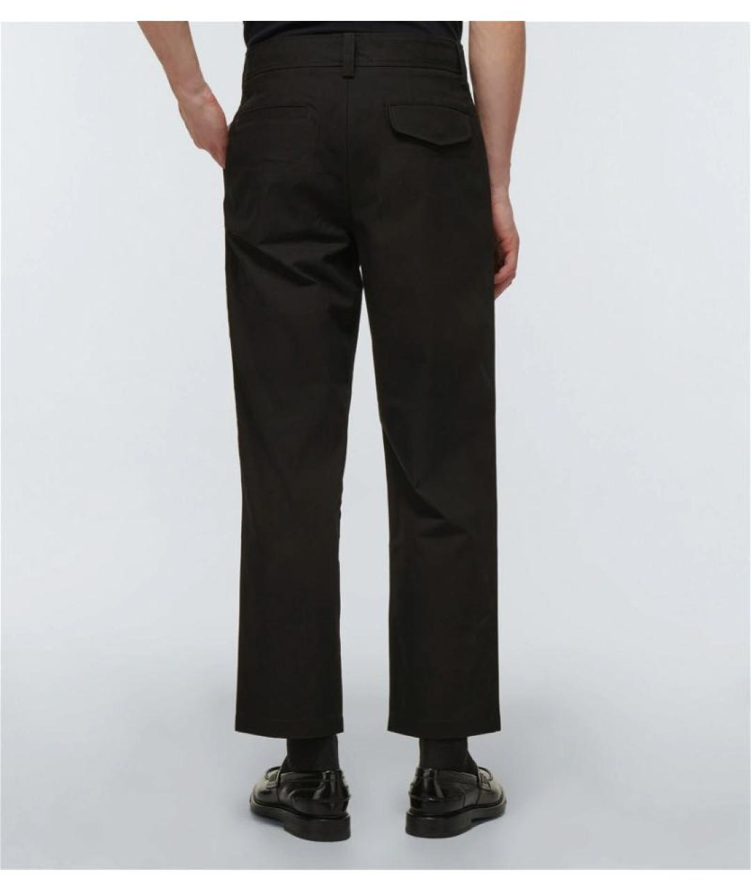 BURBERRY Черные хлопковые повседневные брюки, фото 3