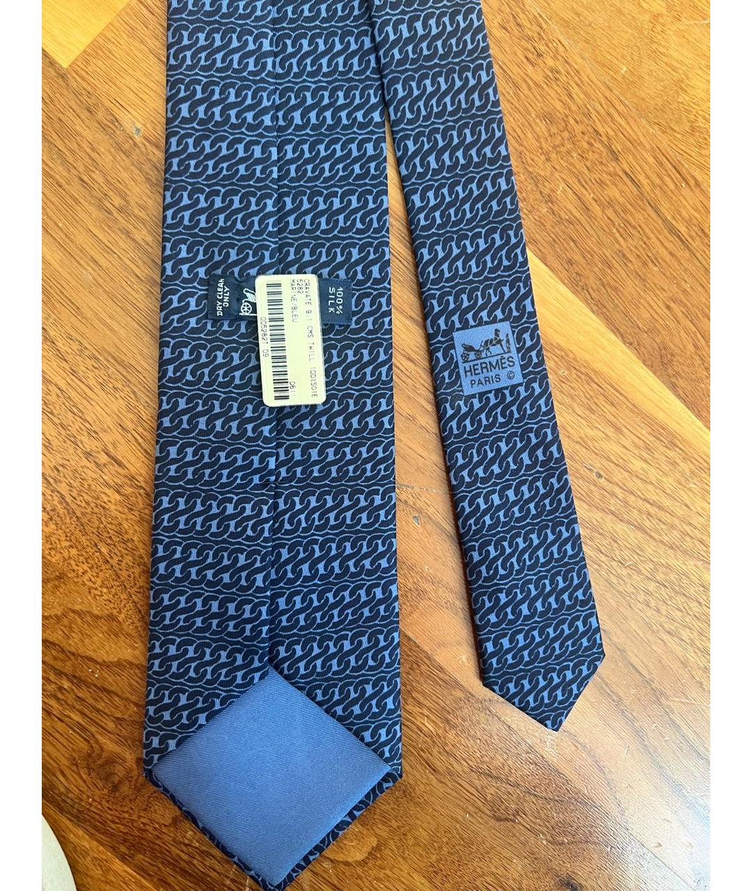 HERMES PRE-OWNED Синий шелковый галстук, фото 3