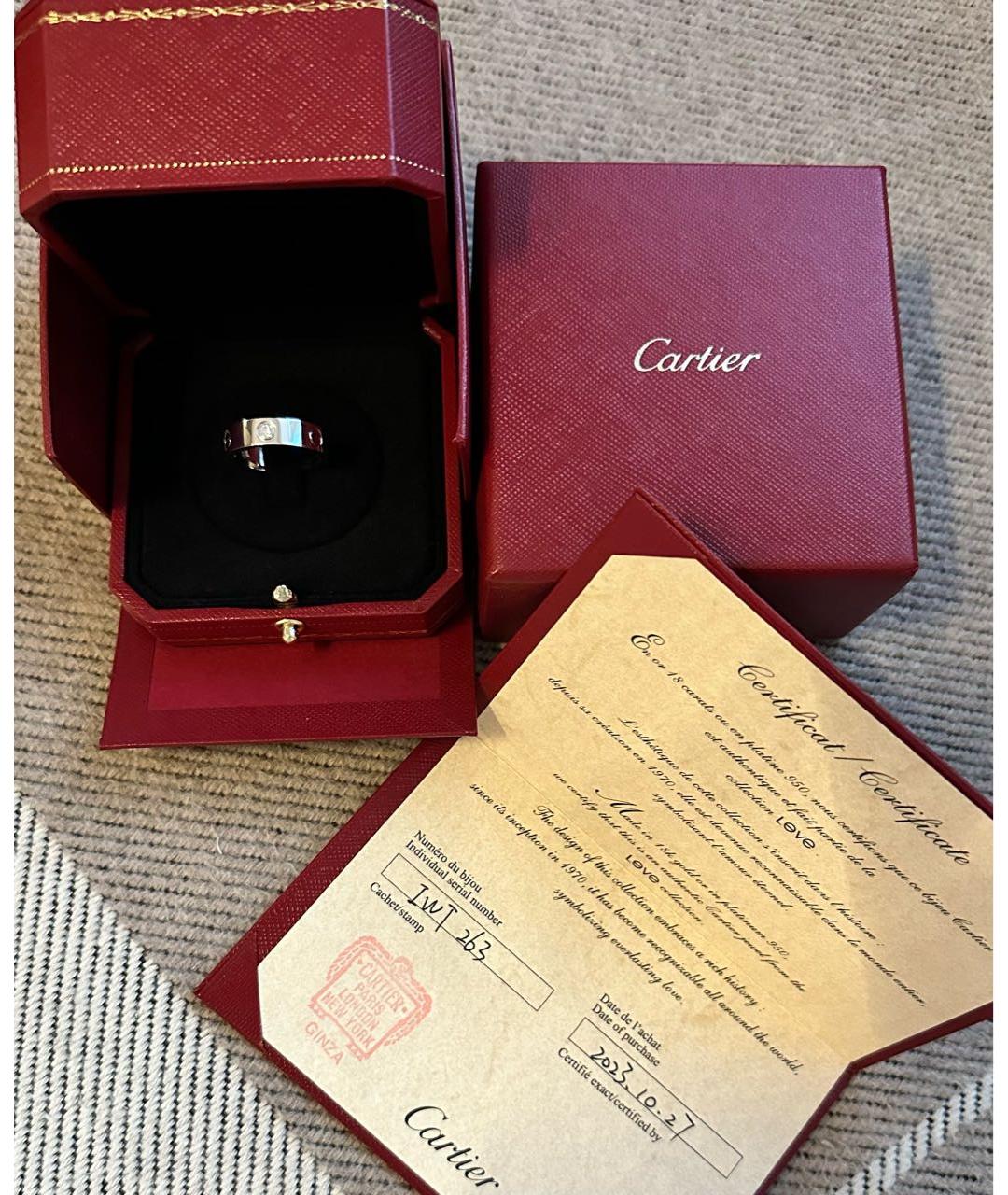 CARTIER Белое кольцо из белого золота, фото 2