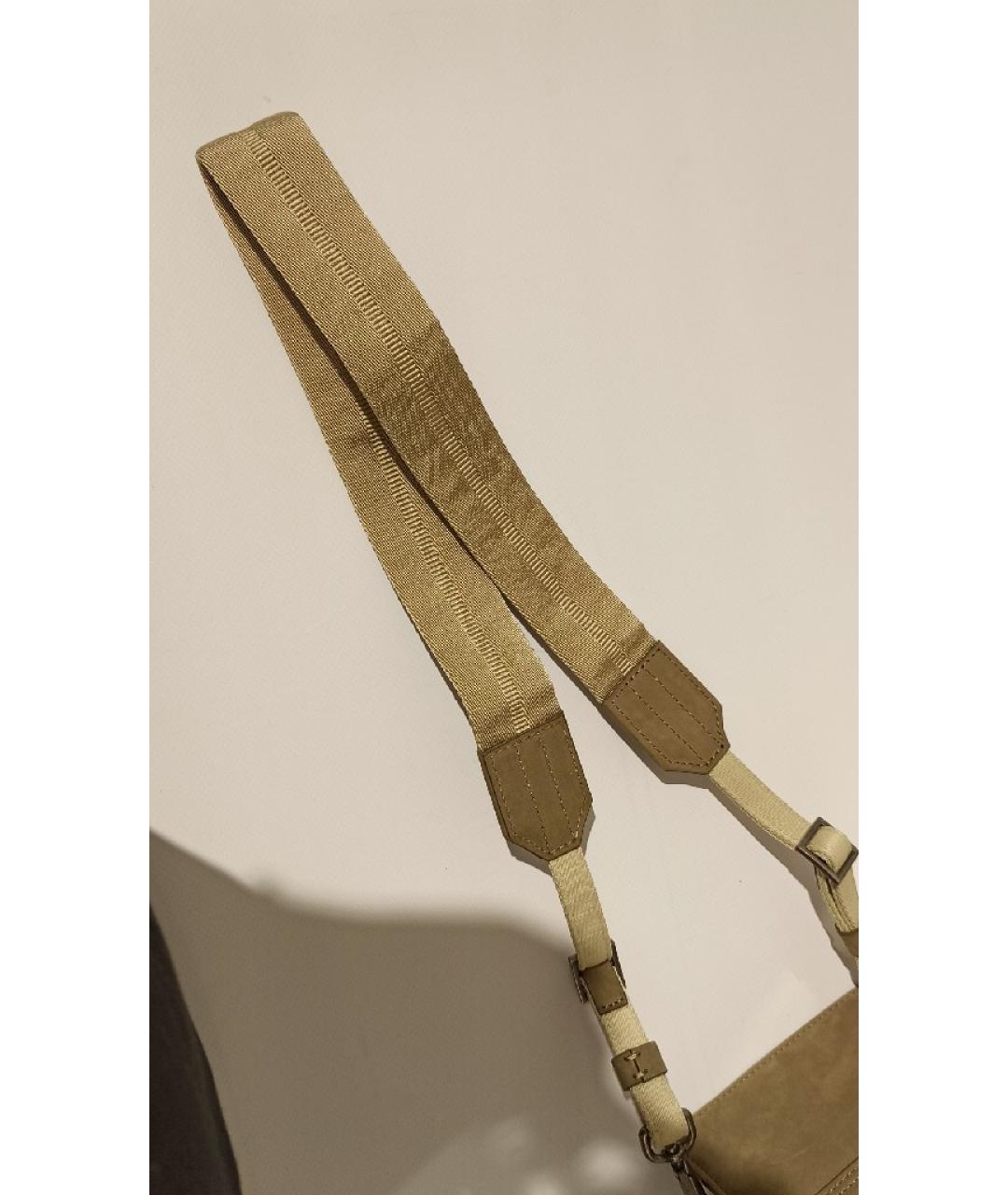 JACQUEMUS Хаки замшевая сумка через плечо, фото 9