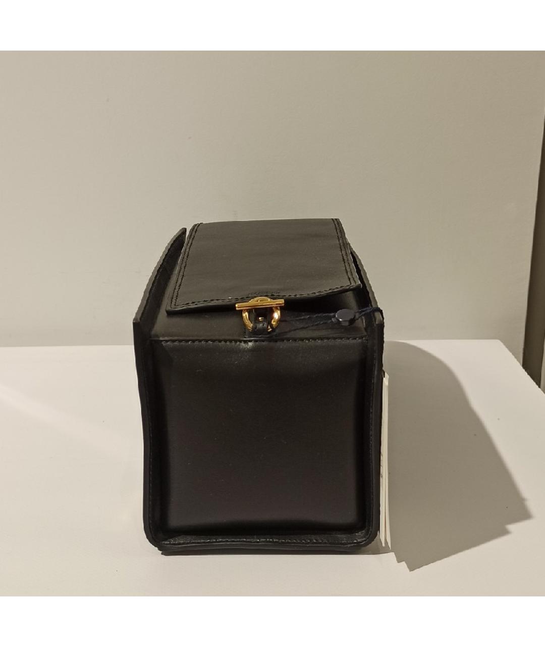 JACQUEMUS Черная кожаная сумка с короткими ручками, фото 3