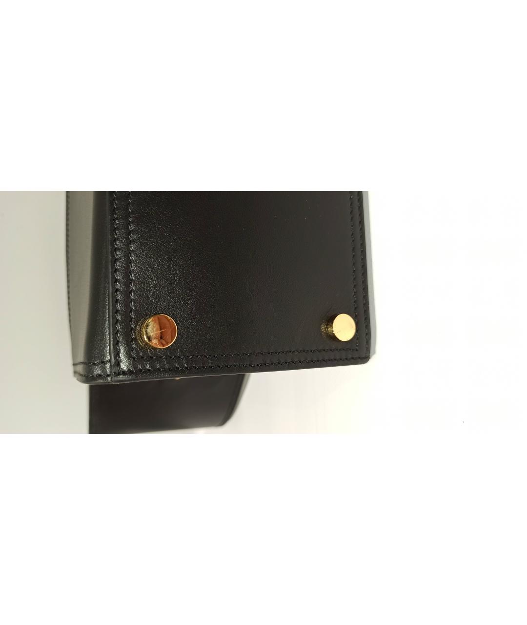 JACQUEMUS Черная кожаная сумка с короткими ручками, фото 9