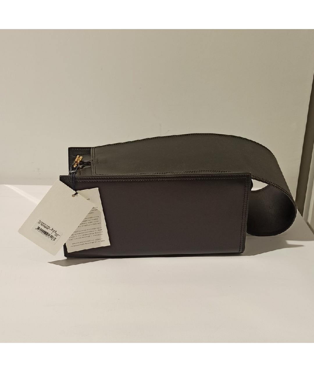 JACQUEMUS Черная кожаная сумка с короткими ручками, фото 4