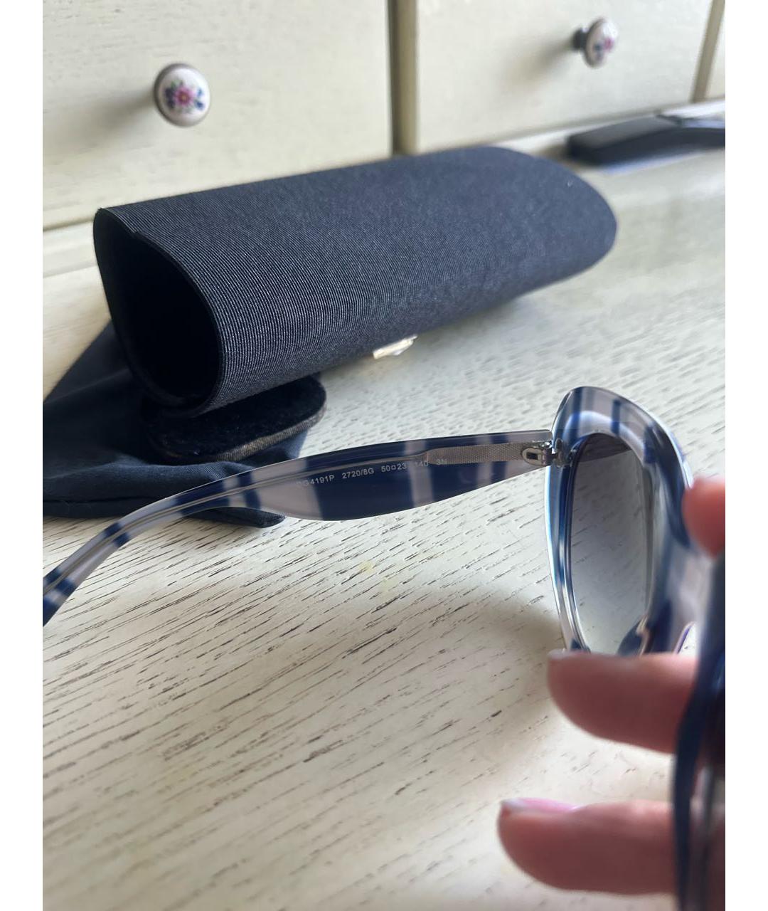 DOLCE&GABBANA Синие пластиковые солнцезащитные очки, фото 8