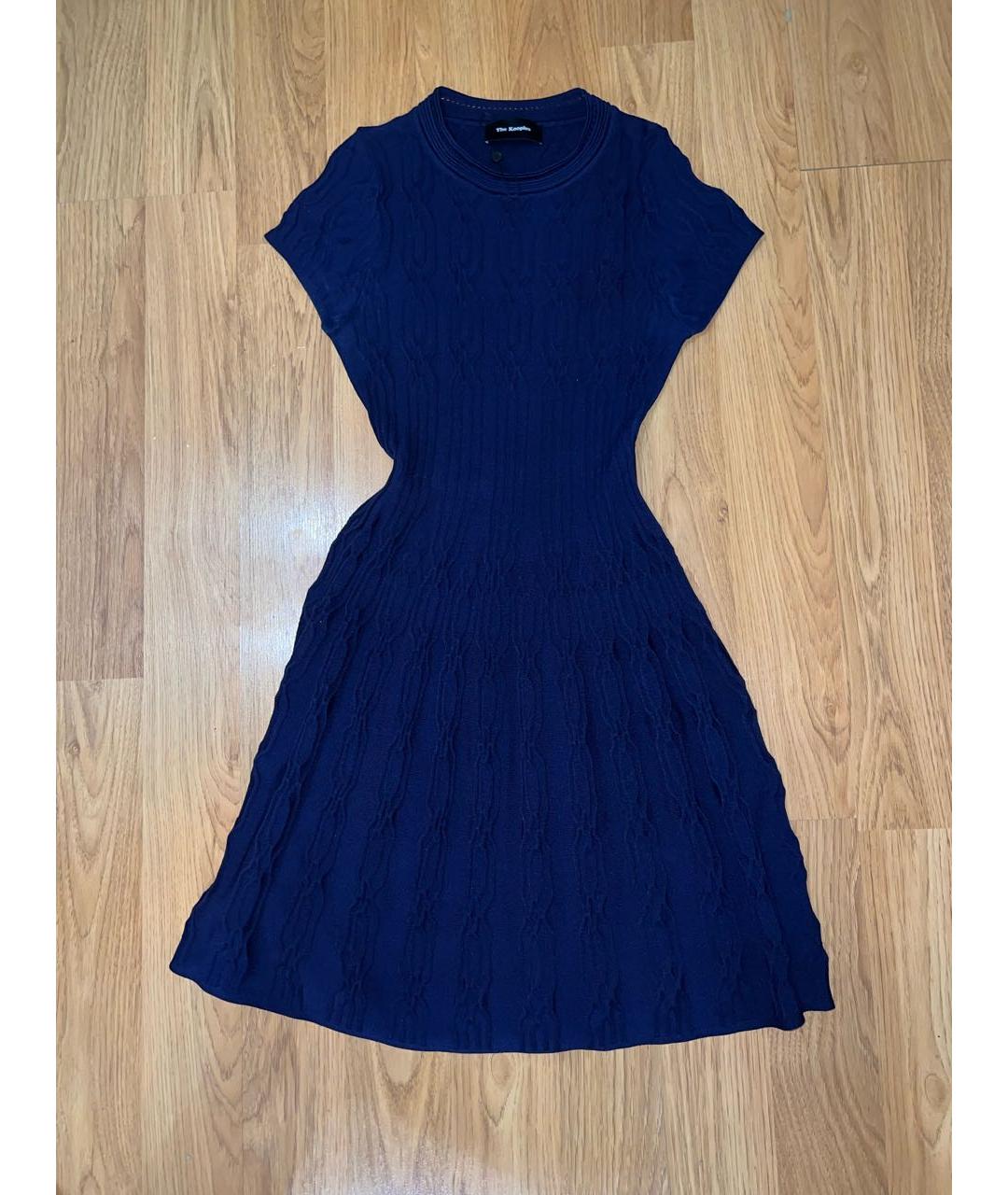 THE KOOPLES Темно-синее вискозное платье, фото 5