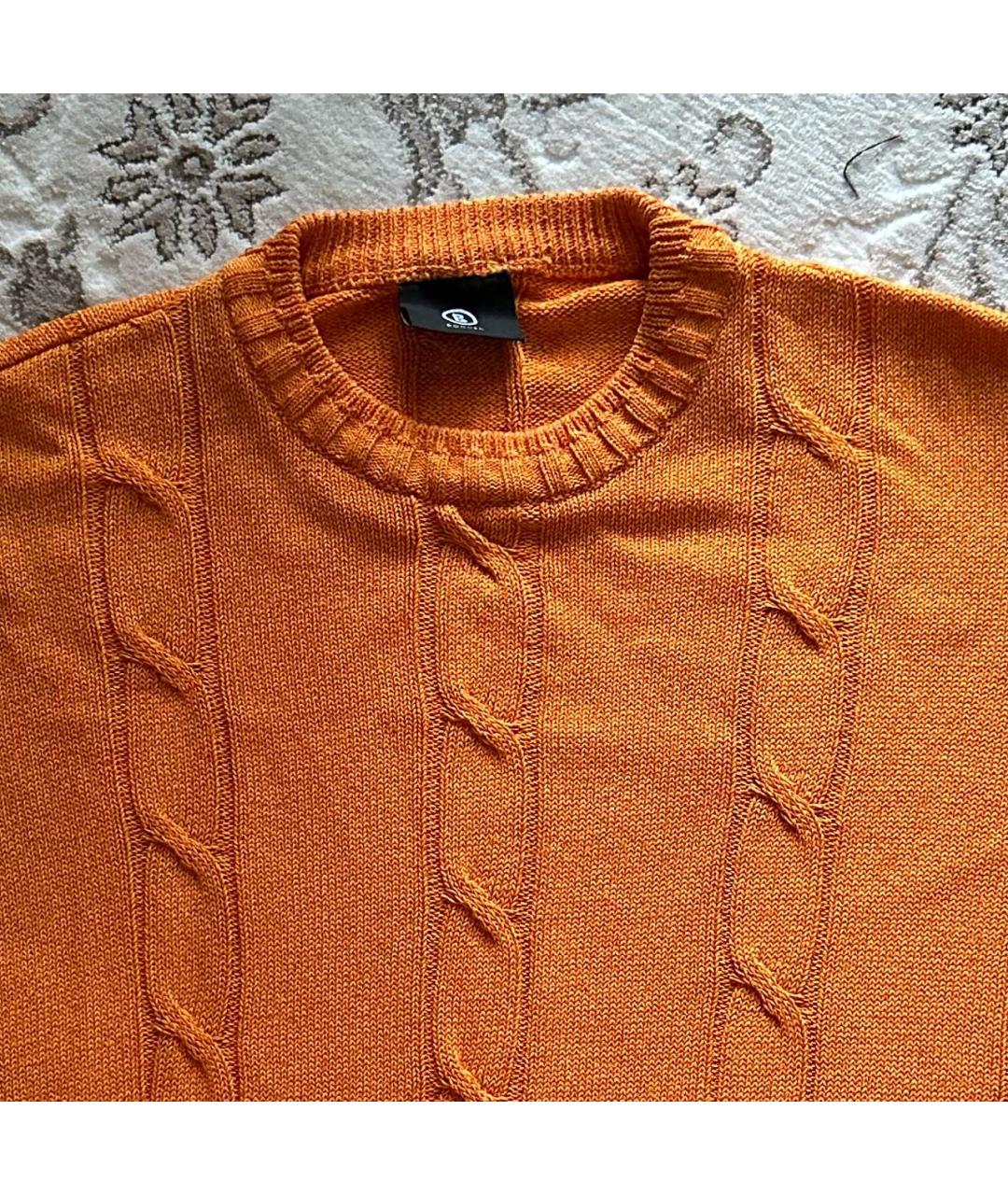 BOGNER Оранжевый хлопковый джемпер / свитер, фото 4