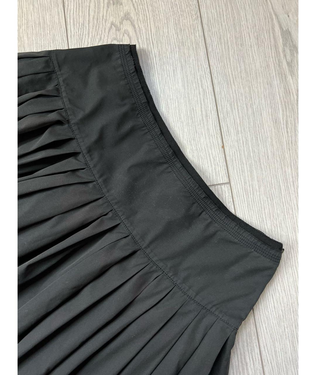 PRADA Черная хлопковая юбка мини, фото 4