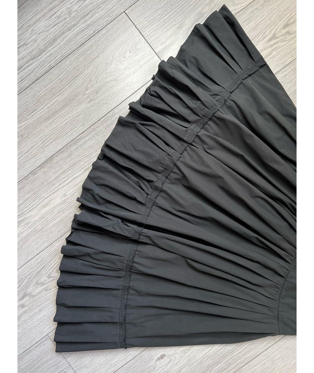 PRADA Черная хлопковая юбка мини, фото 3