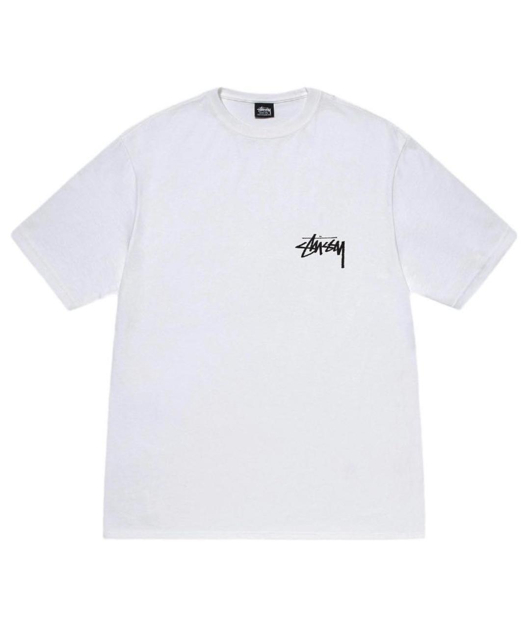 STUSSY Белая хлопковая футболка, фото 1