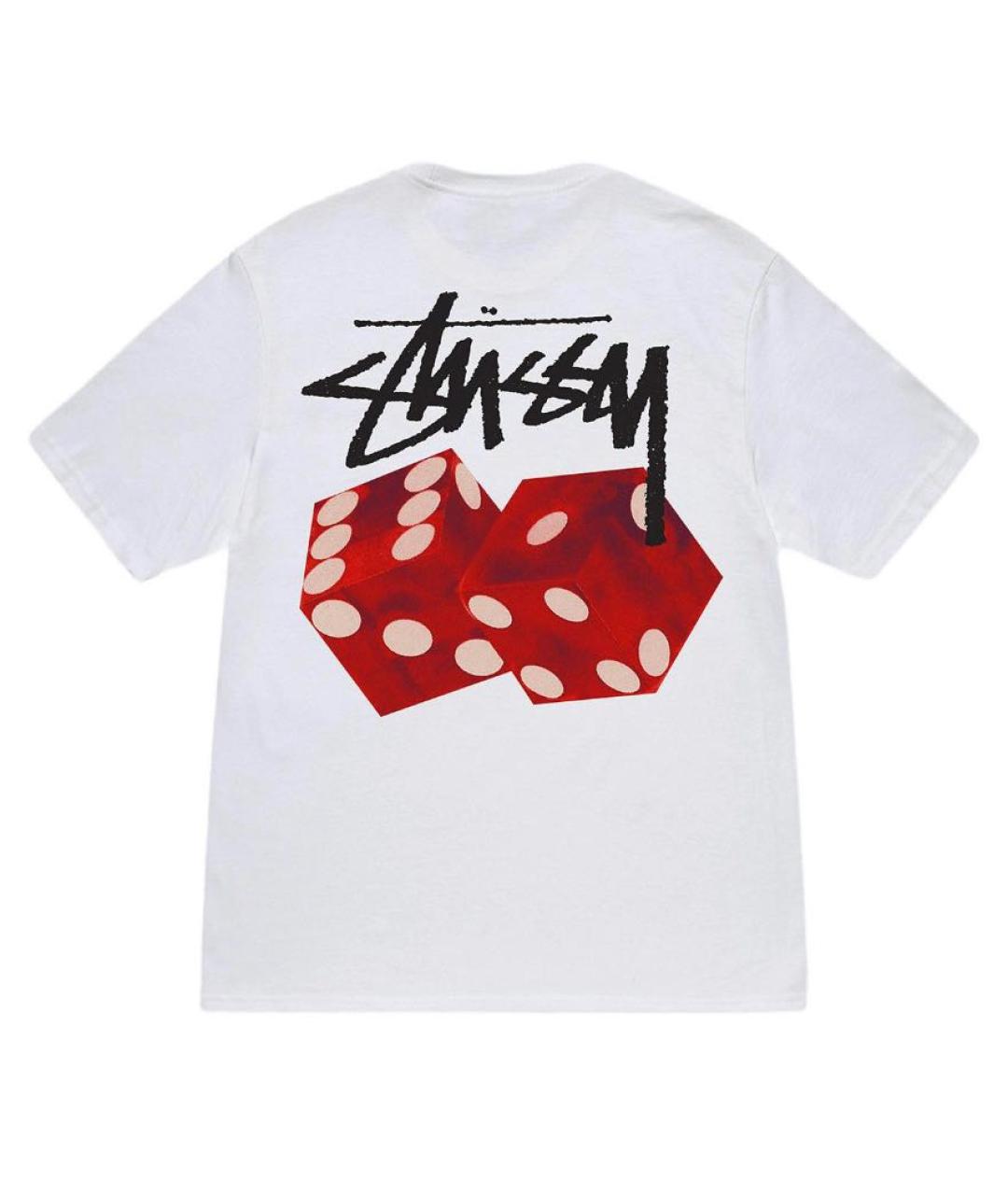 STUSSY Белая хлопковая футболка, фото 2