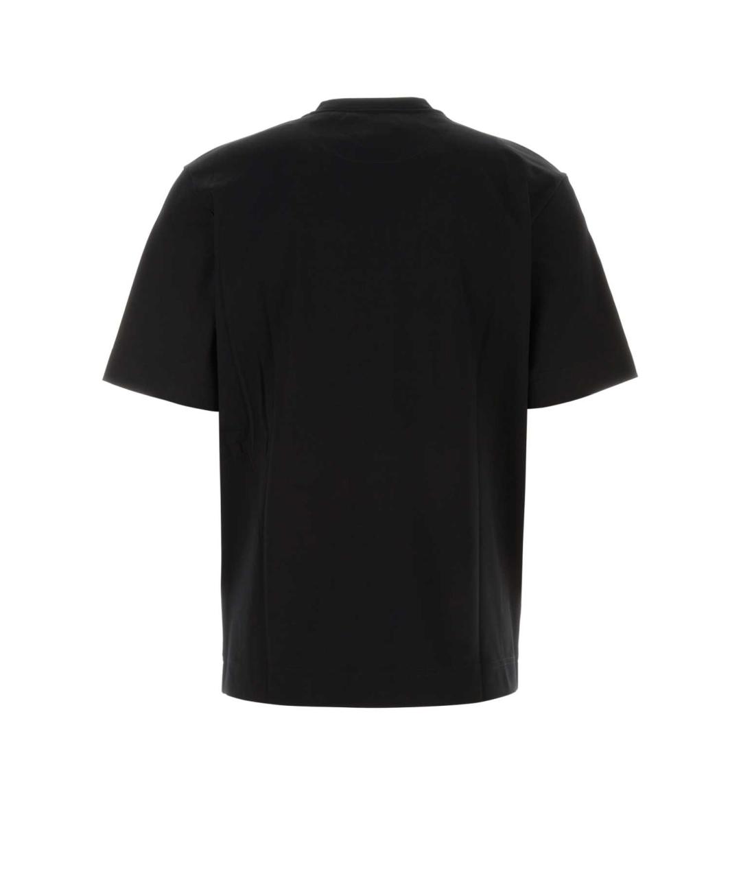 FENDI Черная хлопковая футболка, фото 2