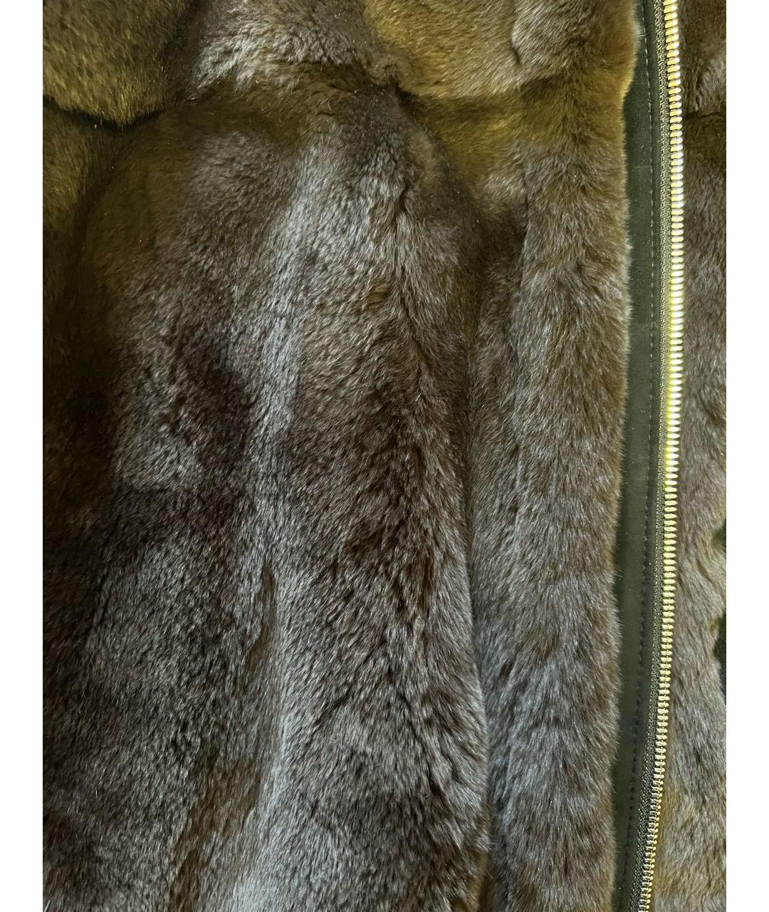 BRUNELLO CUCINELLI Черная кожаная дубленка/шуба, фото 7