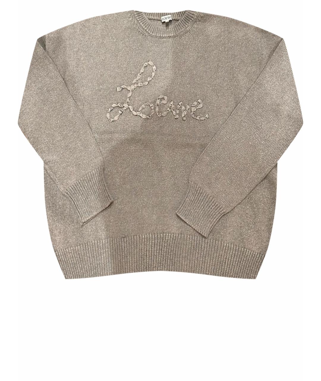 LOEWE Серый хлопковый джемпер / свитер, фото 1
