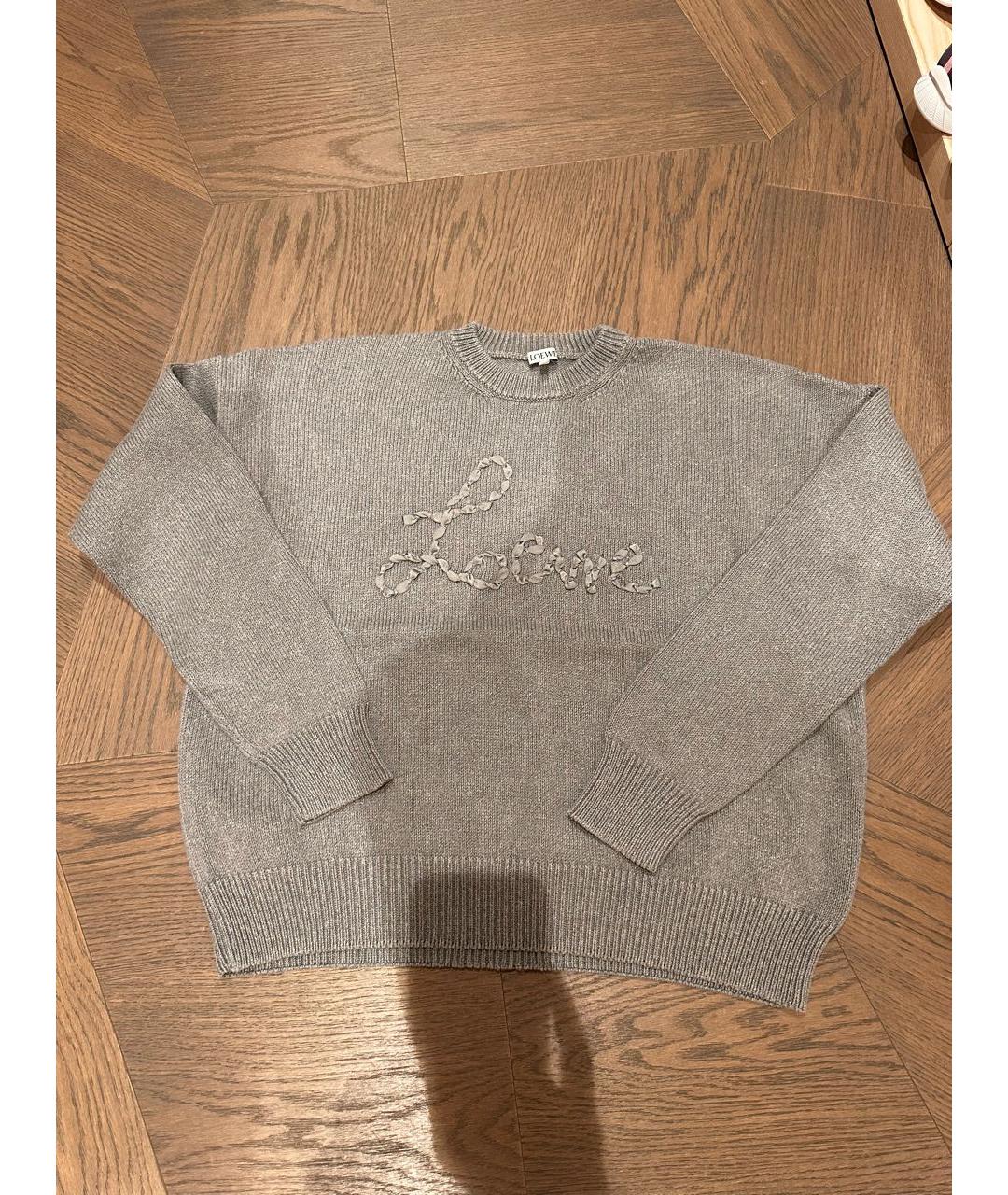 LOEWE Серый хлопковый джемпер / свитер, фото 5