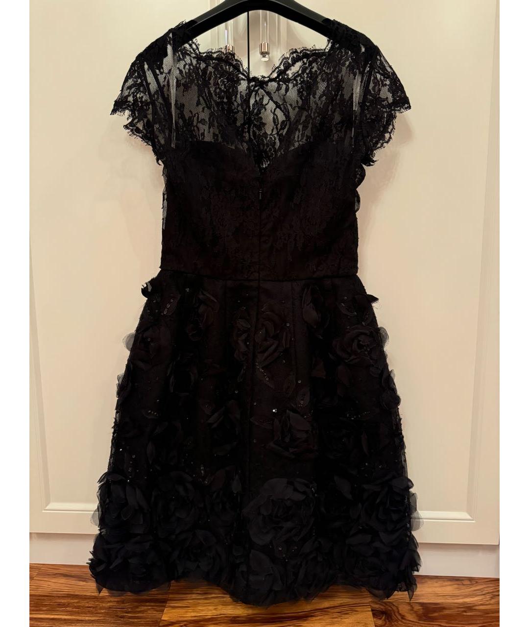 OSCAR DE LA RENTA Черное шелковое вечернее платье, фото 2
