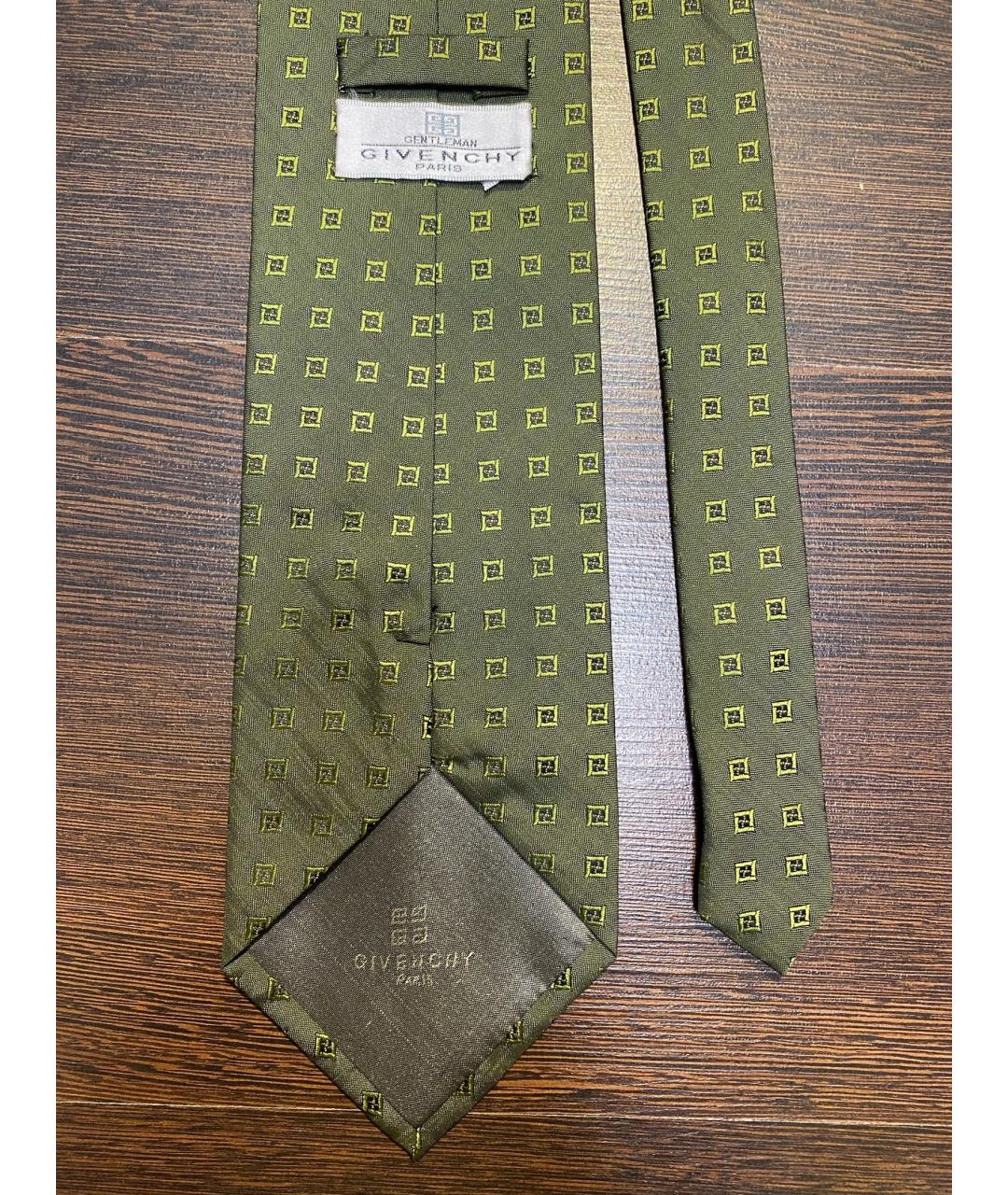 GIVENCHY Зеленый шелковый галстук, фото 2
