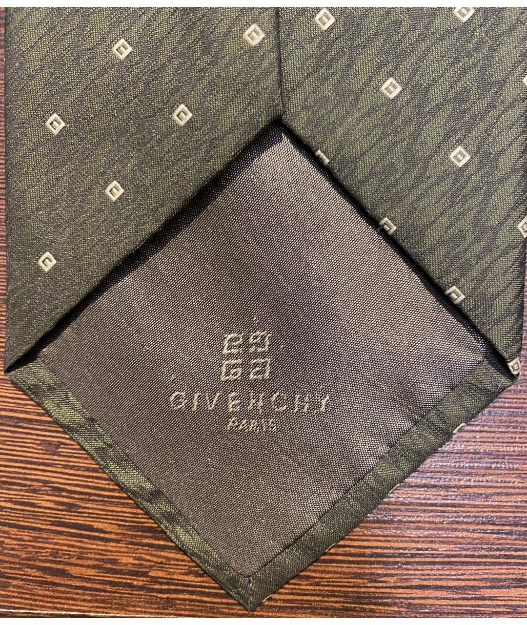 GIVENCHY Зеленый шелковый галстук, фото 4