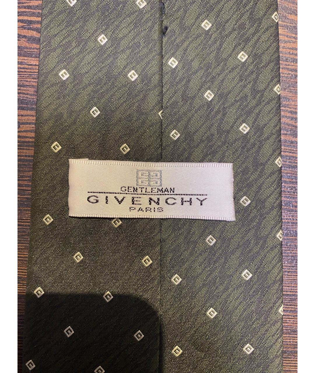 GIVENCHY Зеленый шелковый галстук, фото 5