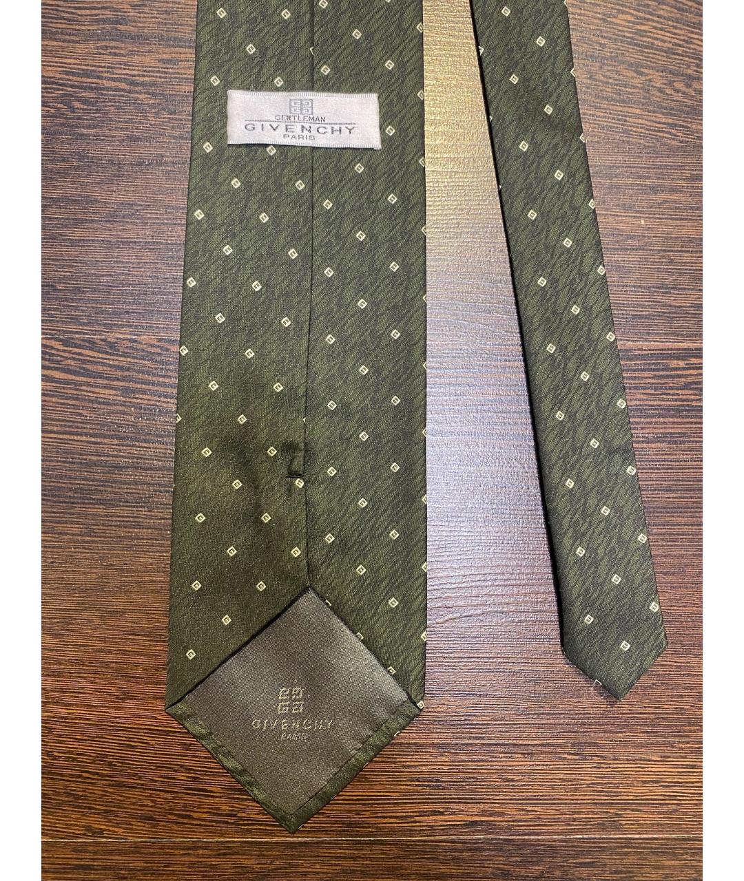 GIVENCHY Зеленый шелковый галстук, фото 3