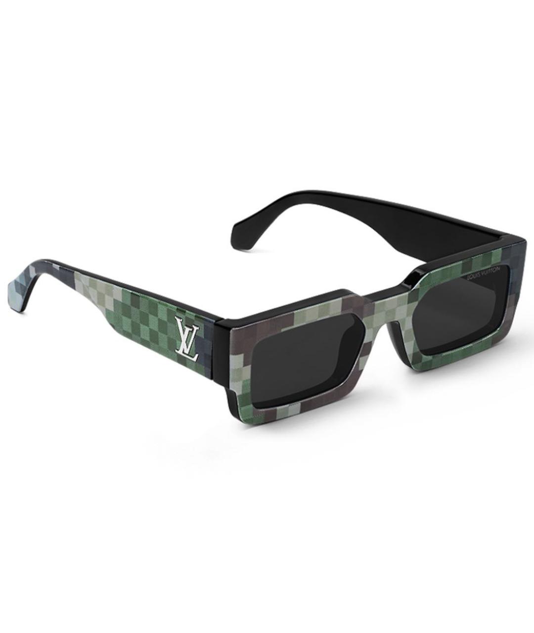 LOUIS VUITTON PRE-OWNED Зеленые солнцезащитные очки, фото 1