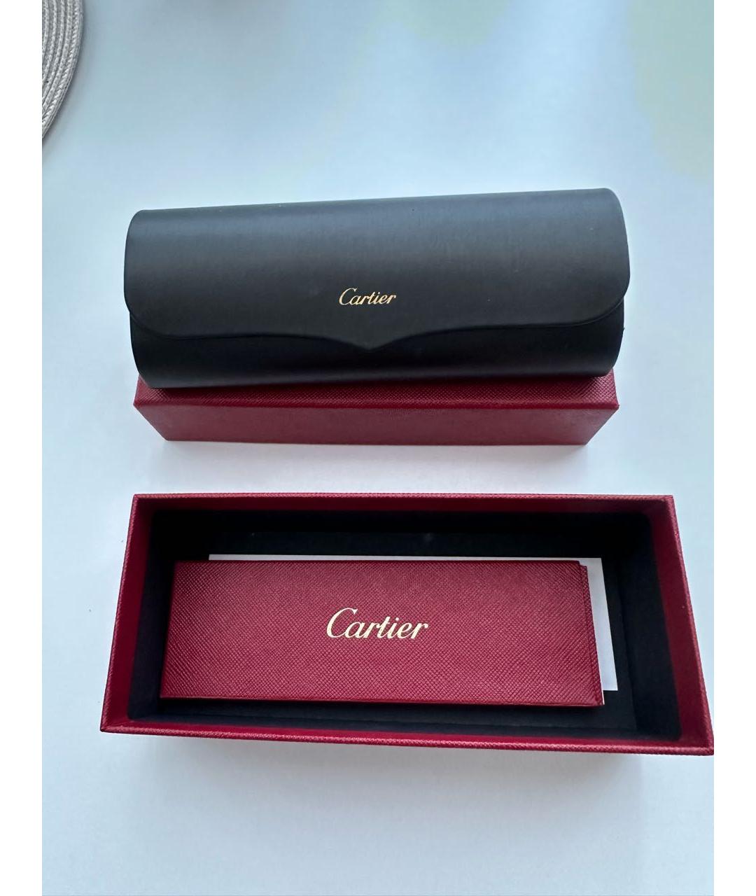 CARTIER Золотые деревянные солнцезащитные очки, фото 4