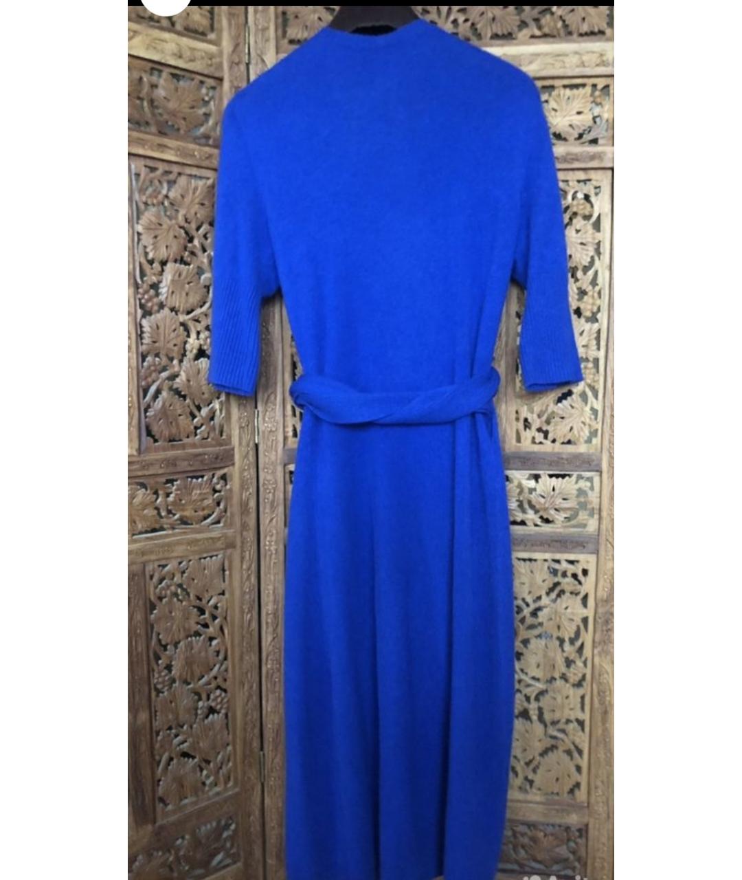 DIANE VON FURSTENBERG Синее кашемировое повседневное платье, фото 6