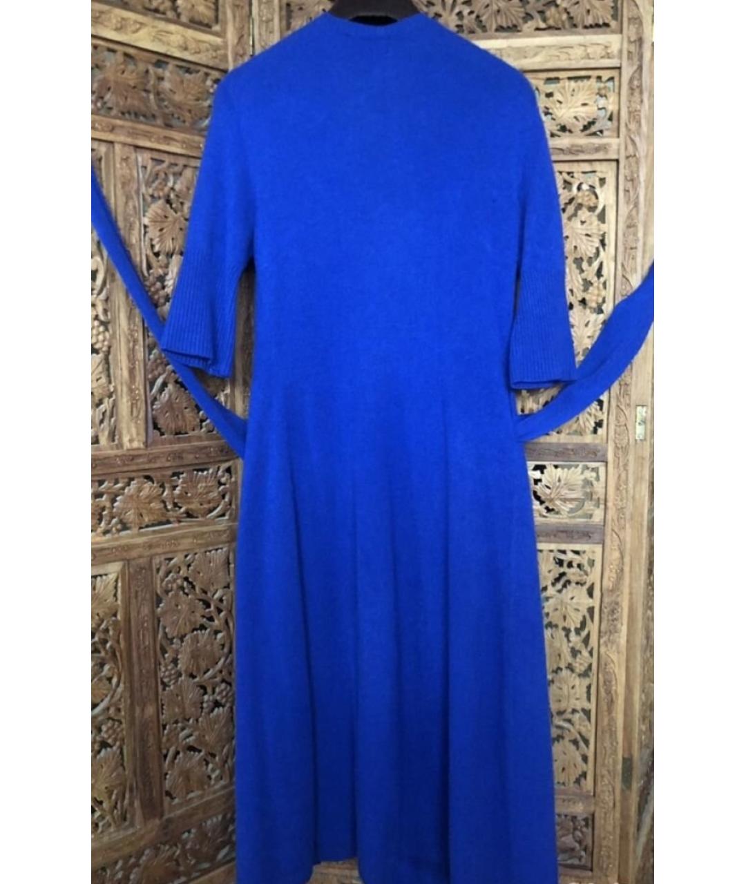 DIANE VON FURSTENBERG Синее кашемировое повседневное платье, фото 4