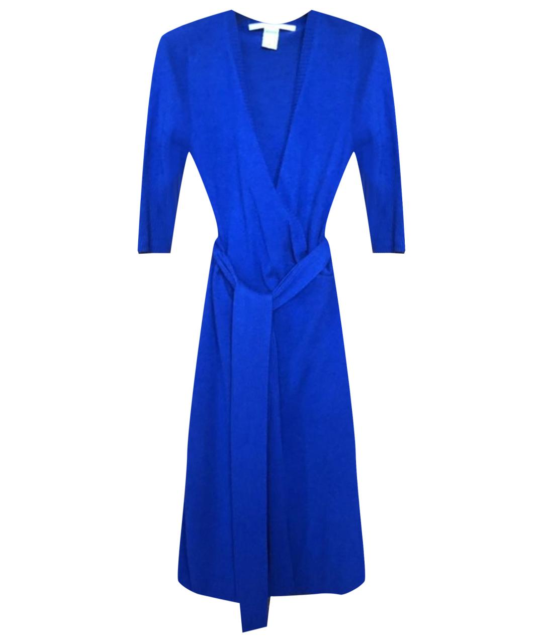DIANE VON FURSTENBERG Синее кашемировое повседневное платье, фото 1