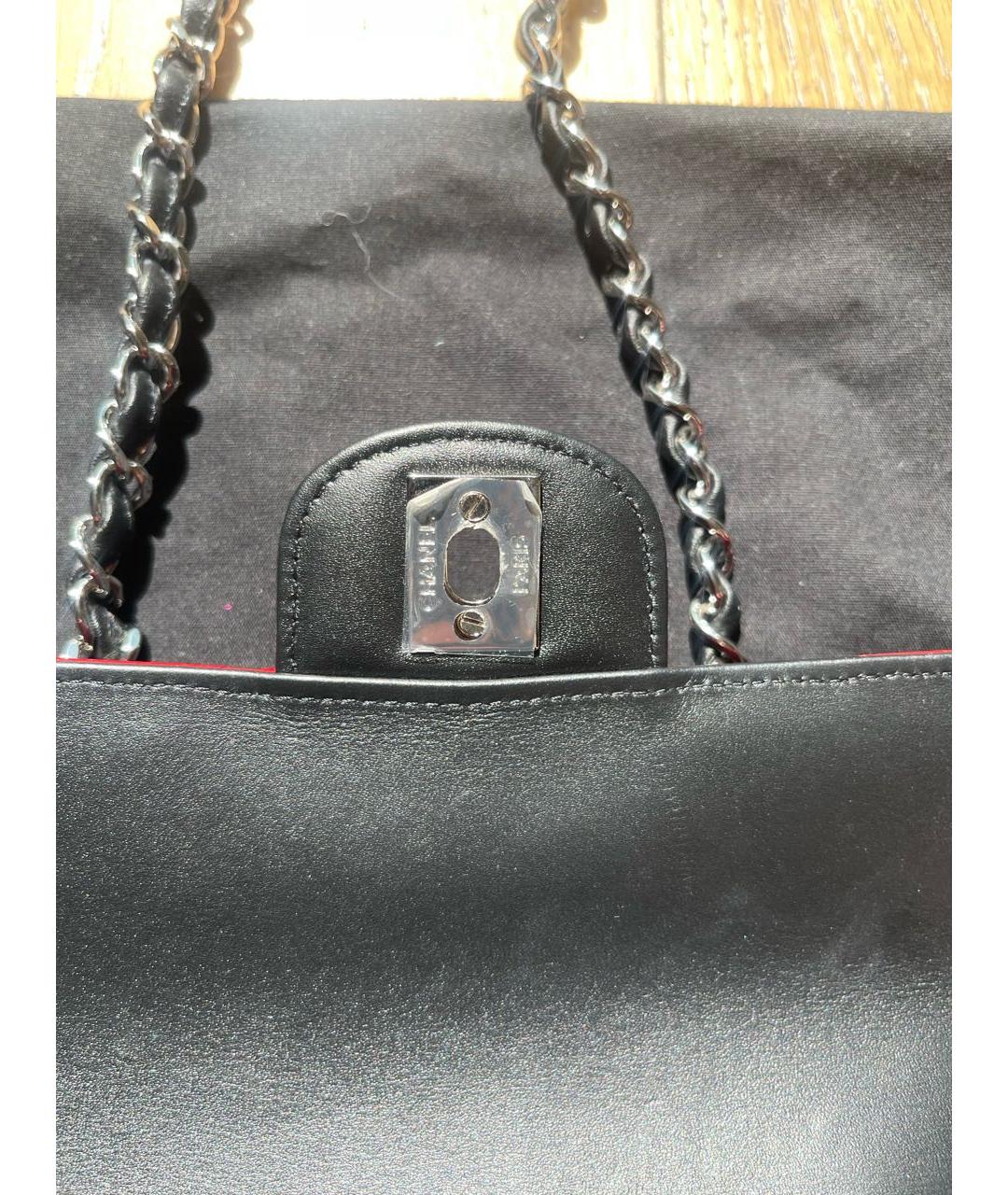 CHANEL PRE-OWNED Черная сумка через плечо из лакированной кожи, фото 6