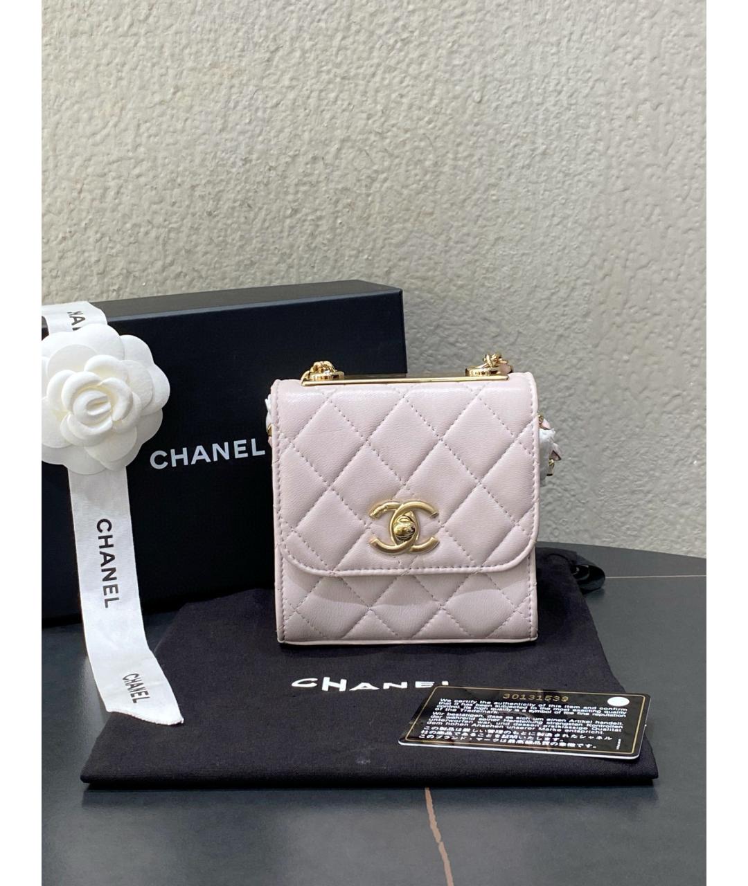 CHANEL Розовая кожаная сумка через плечо, фото 10