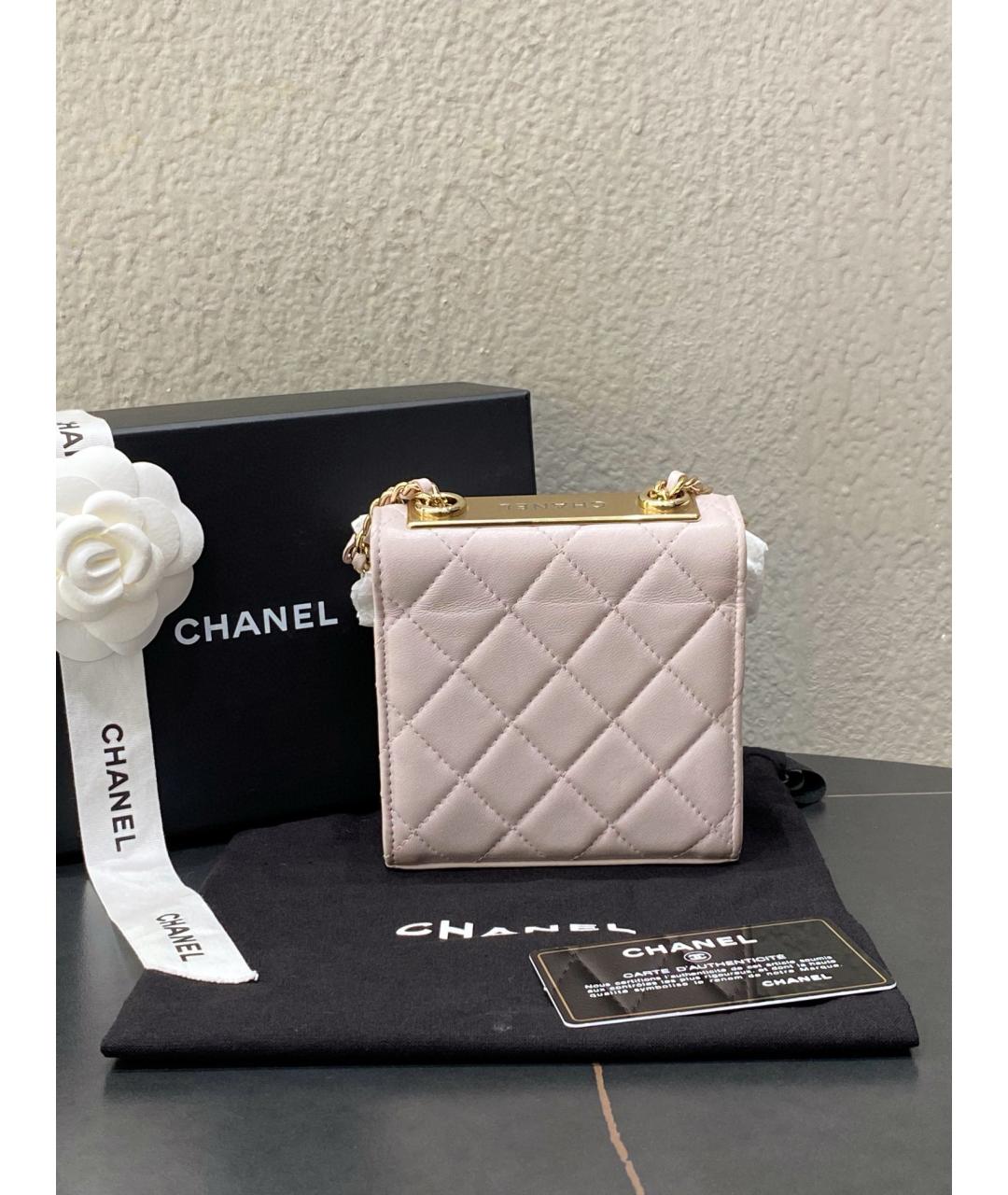 CHANEL Розовая кожаная сумка через плечо, фото 3