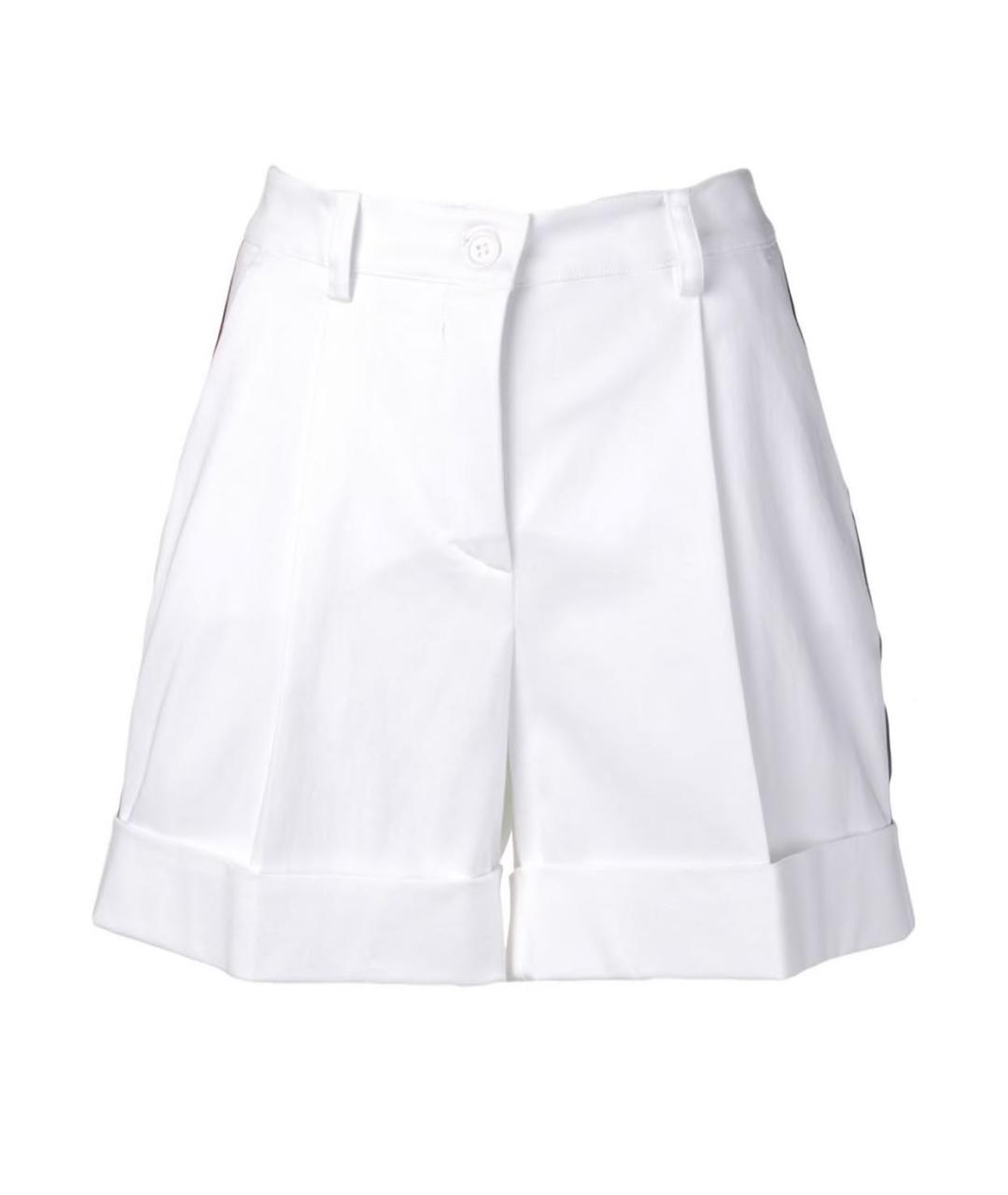 P.A.R.O.S.H. Белые хлопко-эластановые шорты, фото 1